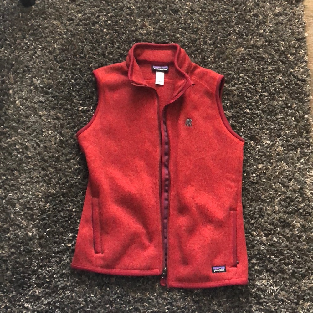 Red Patagonia sweater vest